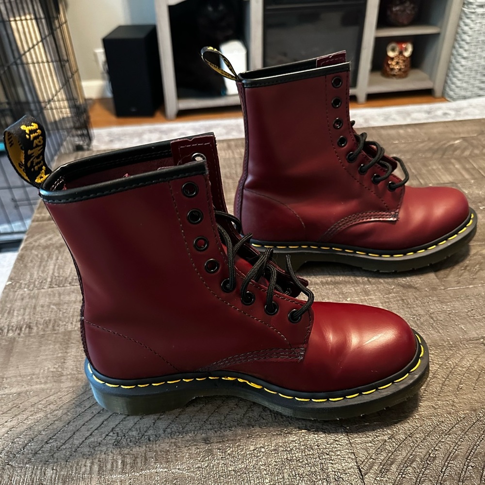 NIB Dr. Martens Cherry Red 1460 women’s size 7